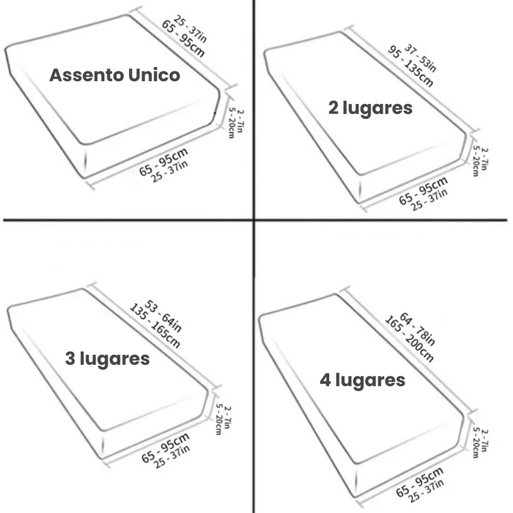 Capa Sofá Elastico Geométric Comfort