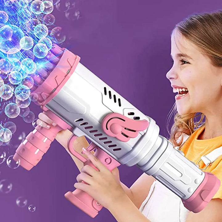 Bazooka Elétrica de Bolhas de Sabão