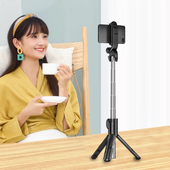 Stiktok Tripé para Selfie e Vídeos Wireless Bluetooth 2021 - bazzy.com.br