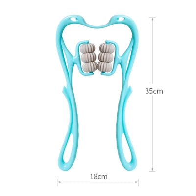 Massageador de pescoço cervical 6 Rolos