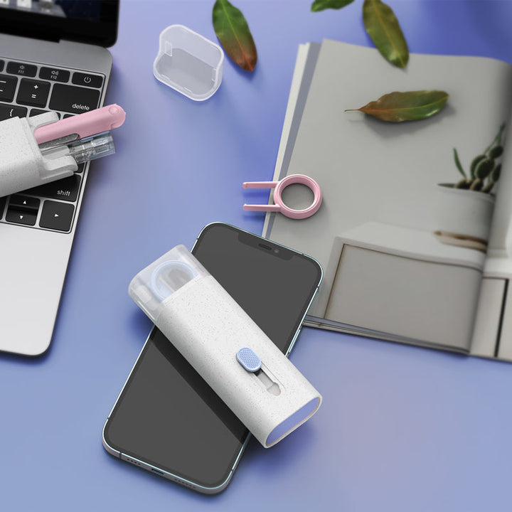 Kit de limpeza 7 em 1 - Conjunto de Limpador de Teclado, Fone de Ouvido, Celular, Notebook