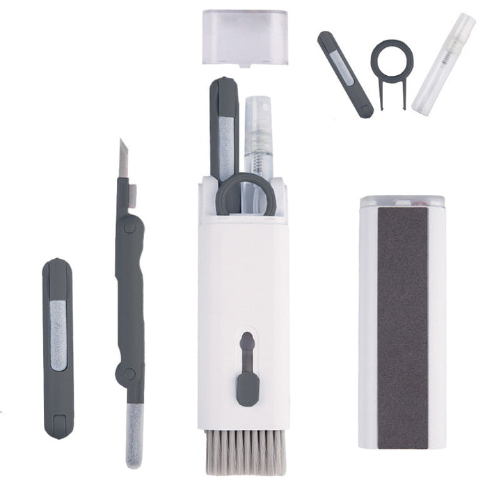 Kit de limpeza 7 em 1 - Conjunto de Limpador de Teclado, Fone de Ouvido, Celular, Notebook