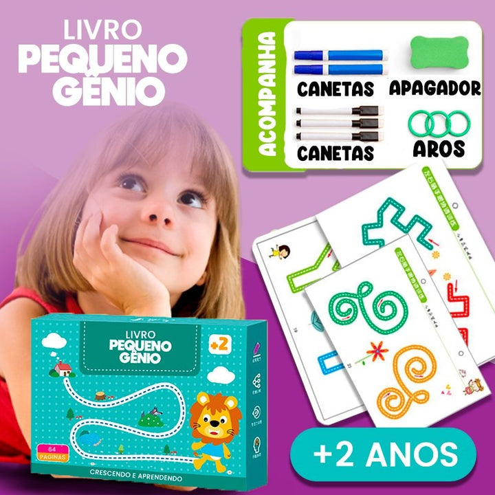 Livro Educativo Reutilizável Pequeno Gênio (Lançamento)